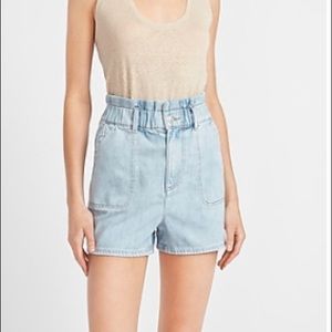 Express super high waisted paperbag jean shorts XL
